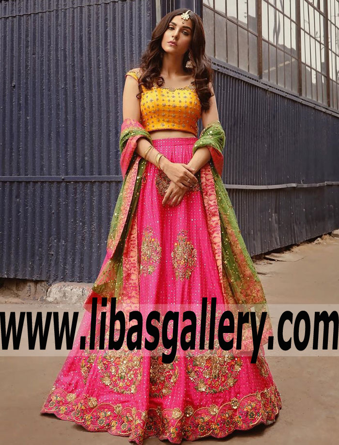 lehenga design 2019 pakistani for mehndi