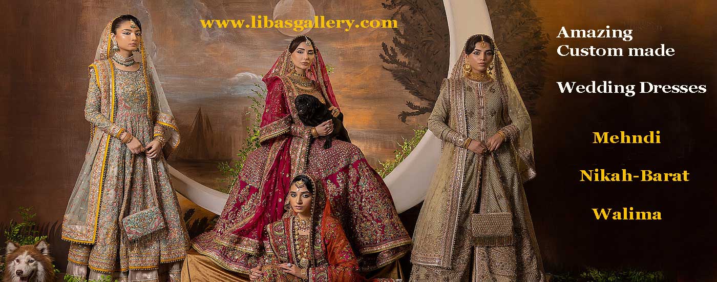latest custom made wedding dresses for mehndi nikah walima lehenga gown sharara choli anarkali uk usa canada dubai norway