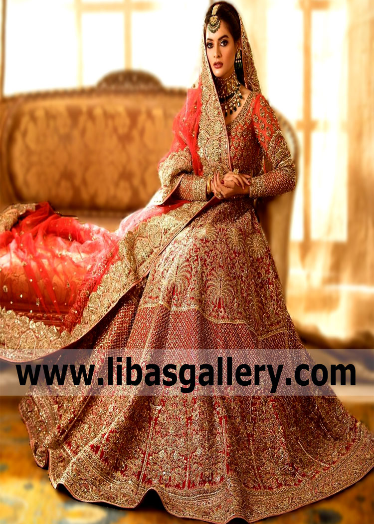 We have the brightest Hussain Rehar, most Super-duper, elegant, sophisticated, perfect Wedding Dresses Bridal Wear for Barat New Heaven Connecticut USA Heavy Embellished Dupatta Dresses. Only now all the most beautiful dresses at SUPER prices.