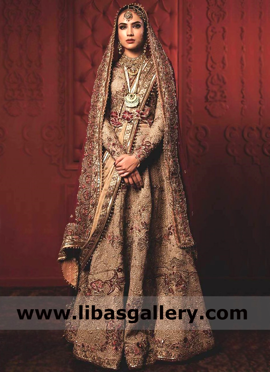 pakistani red wedding dress