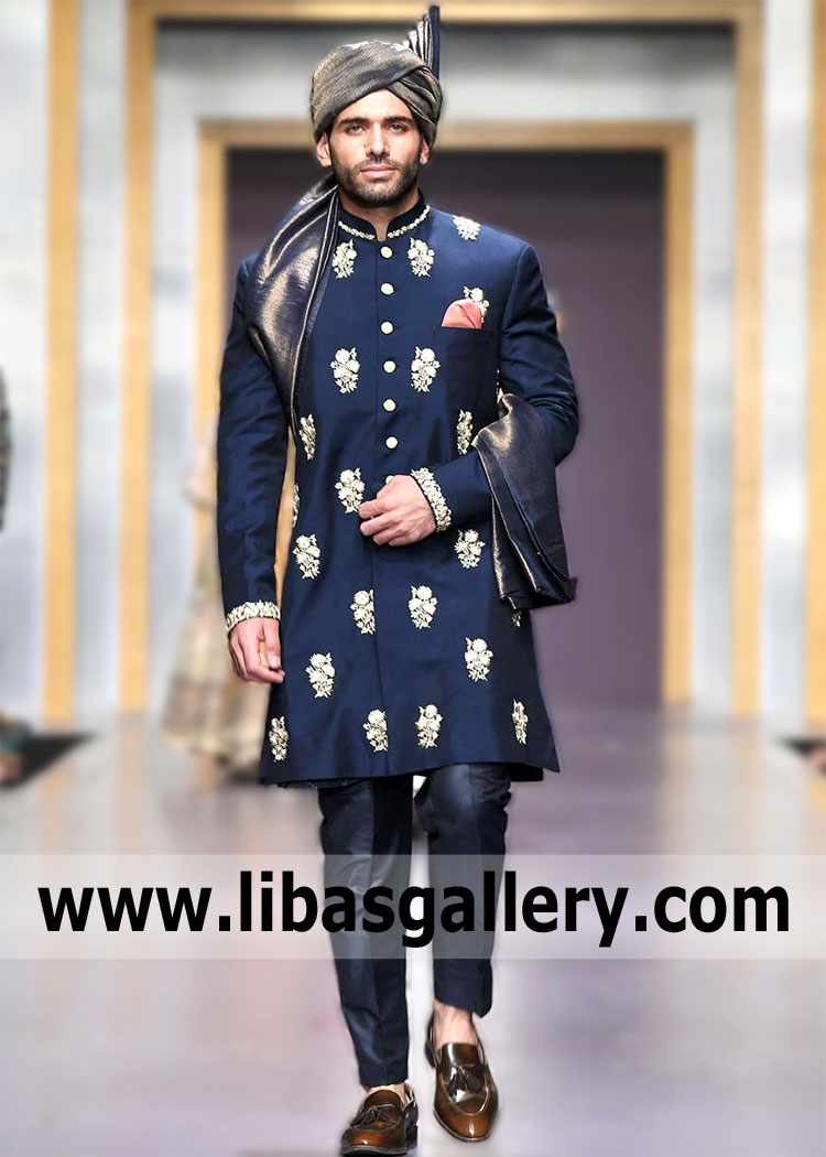A captivating image for the quintessential groom espoke Sherwani Suits for Mens Deepak Perwani Illinois Chicago Groom Wedding Sherwani Mens Sherwani. The new wedding season is starting very soon, friends, And it is time to get ready, because time flies very quickly. Here you will find everything you need to go to the Wedding, reception, nikah, Sherwani suits, stylish Waistcoats, Kurta Suits, Shalwar Kameez, Turbans, sophisticated accessories.