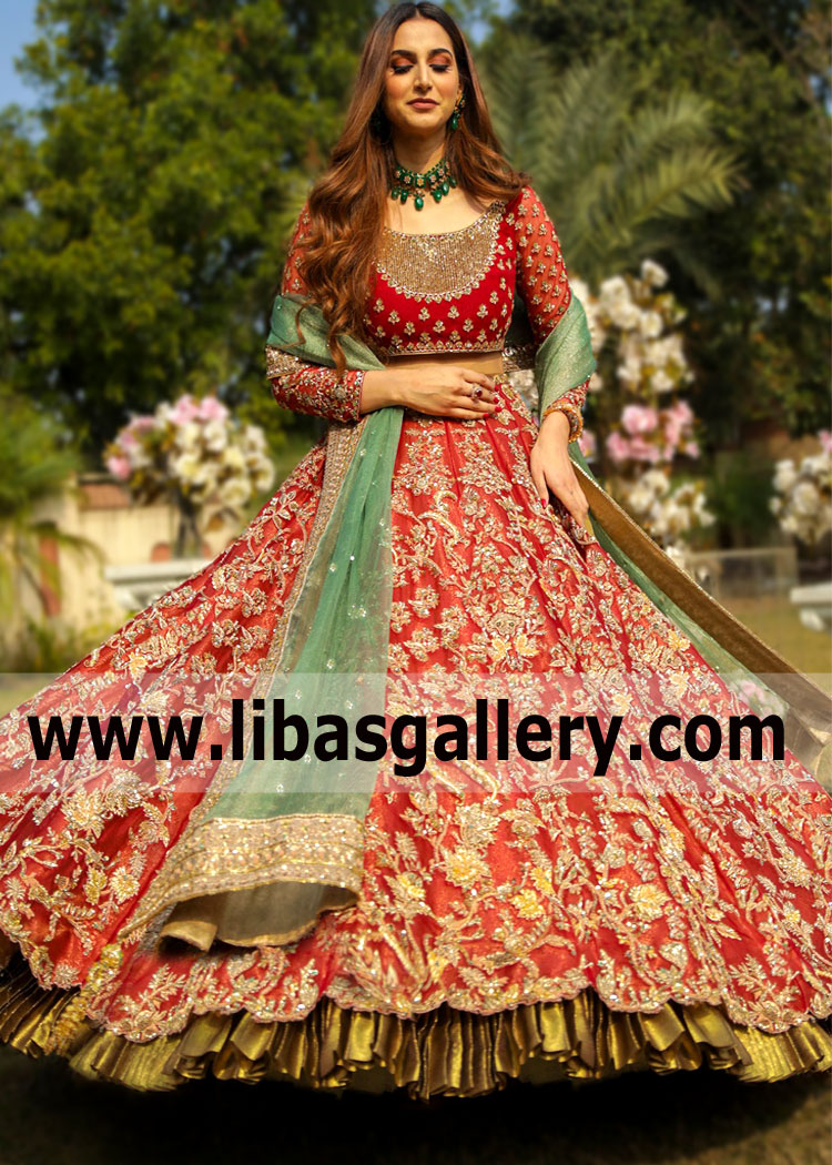 The Faiza Saqlain Wedding dress that conquered your hearts is now in Red. Luxurious, like the original, it nevertheless looks especially gentle. Who was waiting for Stunning Bridal Lehenga Dresses Artesia California CA USA Faiza Saqlain Wedding Dress Red Bridal Dresses, come soon to visit. We predict it will not depend for a long time.