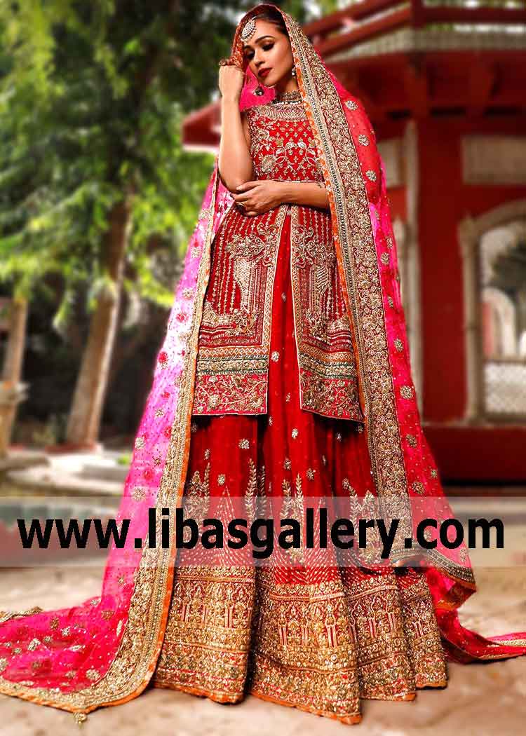 Explore a variety of Zainab Chottani Red Bridal Dresses bride wedding dresses New York City NY Red Bridal Lehenga Dress at Bridal Couture Week. wedding red dresses 2021-2022, photo of a red dress, new items, styles. Fashionable red dress, the top trends, spring-summer fashion, fall-winter fashion.