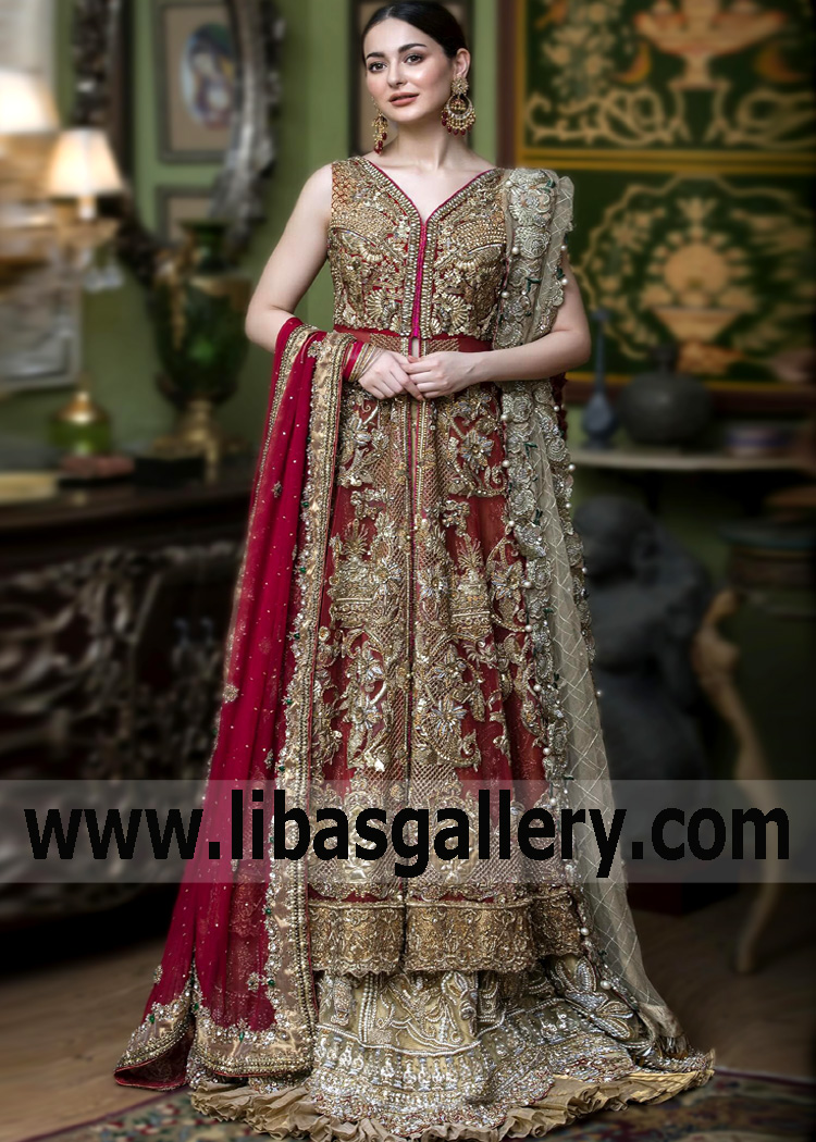 A-silhouette Bridal Dresses, like brides, are all different! Therefore, we collect a collection that will make everyone special.We fell in love with every Long A-line Shirt Lehenga dress. For example, this is Royal Esquire Bridal by Asifa & Nabeel.