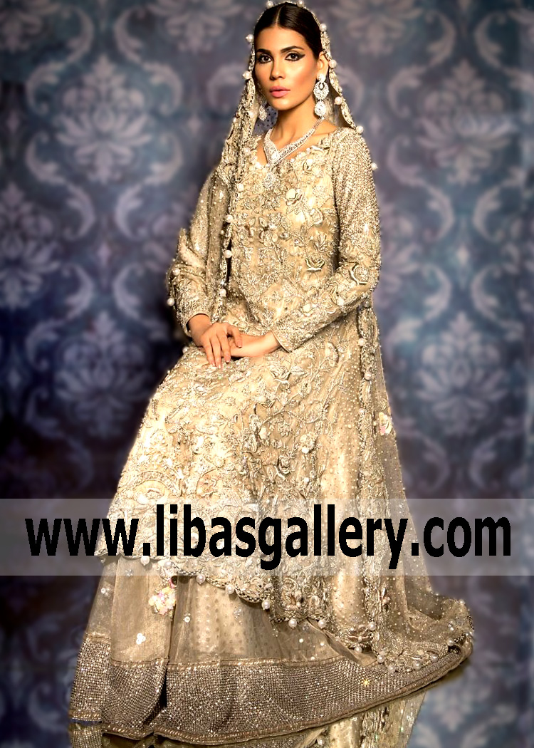 Have you ever thought that a Maheen Taseer Bridal dress could give you a completely new feeling? This is how weddings can work wonders. Our brides will prove when you find Walima Bridal Dresses Designer Lehenga for Walima - this is something inexplicable. It`s time to meet Crystal Enchantress by Maheen Taseer - come for a shopping.