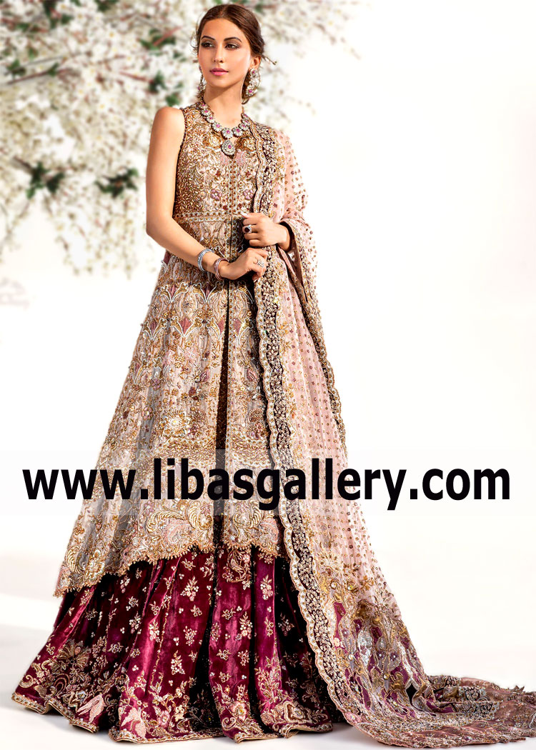 Beautiful wedding dress with jacket, great for a wedding in the winter season. Super new 2021 Tena Durrani Wedding Lehenga Online Missouri City Texas USA Designer jacket Wedding Dresses for winter. We have collected all the best dresses and the main wedding trends here. Affordable price, availability.