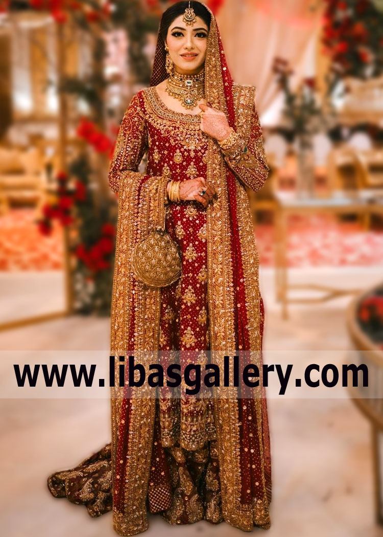 A Dream of Indian Pakistani Wedding Lehenga Seattle Washington USA Heavy Embellished Wedding Lehenga for Barat dress is not just a dress, it is always about desires. It must be chosen by heart, not following any fashion trends or the advice of friends. Then your perfect wedding look will definitely find you.
