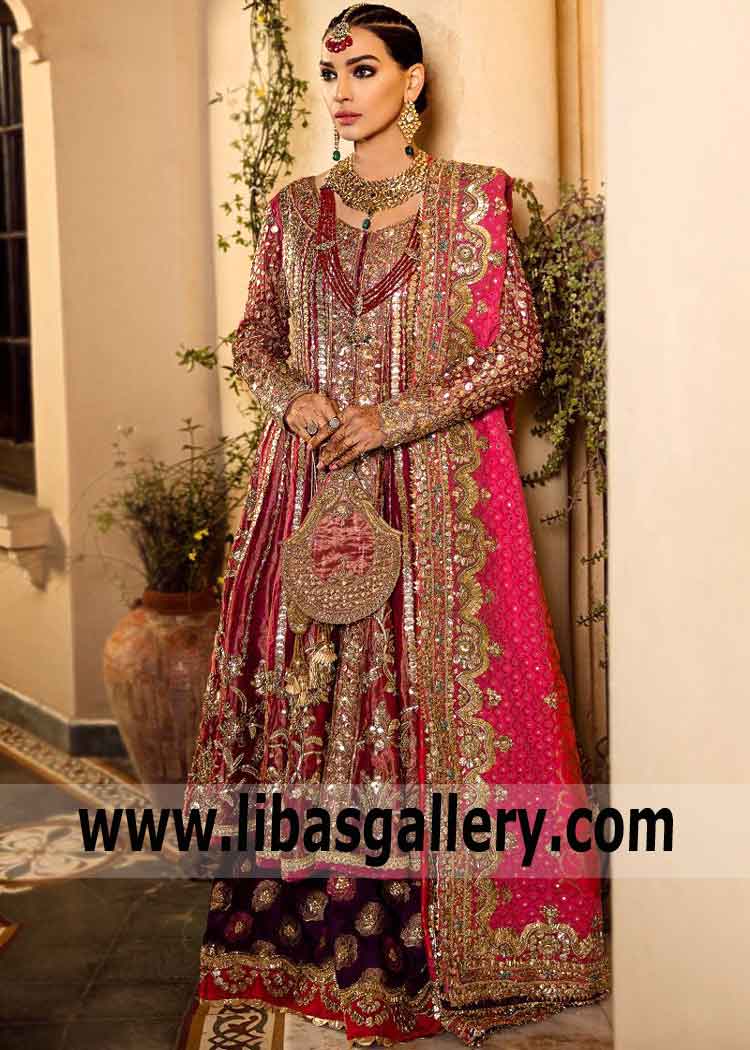 We are proud stockists of Ammara Khan, check out some of our Elegant Bridal Wear Designer Lehenga Sharara Gharara Wedding Gown for Glamorous Brides. currently available at libasgallery luxury bridal boutique.