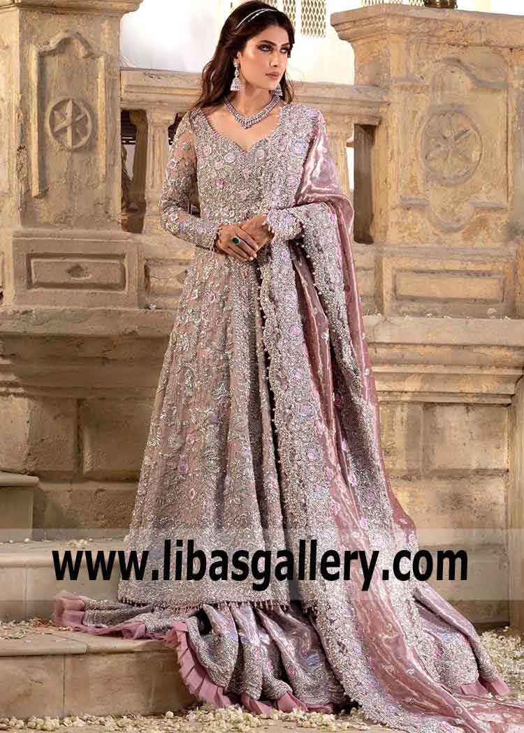 Shop our extensive collection of Farah talib Aziz - Latest bridals wear and wedding dresses. Buy online or send as a gift. Perfect for all Wedding and special occasions. Despite the very free morals of modernity, closed long-sleeved wedding dresses never go out of fashion. Bridal Dress Valley. There is something mysterious, romantic and mysterious in this image. Free delivery in the USA, Canada, UK, Saudi Arabia, UAE, Australia.