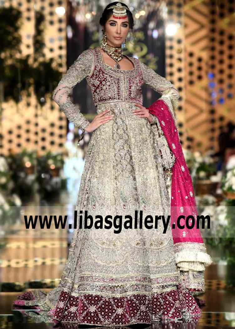 Take your bride style to the next level in this exquisite wedding dress by Shehla Chatoor. Welcome to the new Shehla Chatoor. Bridals - wedding dresses Newest Collection. which have already made a mark in the fashion world, Worldwide debuting- The entire selection of dresses under special price. one of the largest wedding fashion Designer Shop in USA, Canada, UK, Australia.