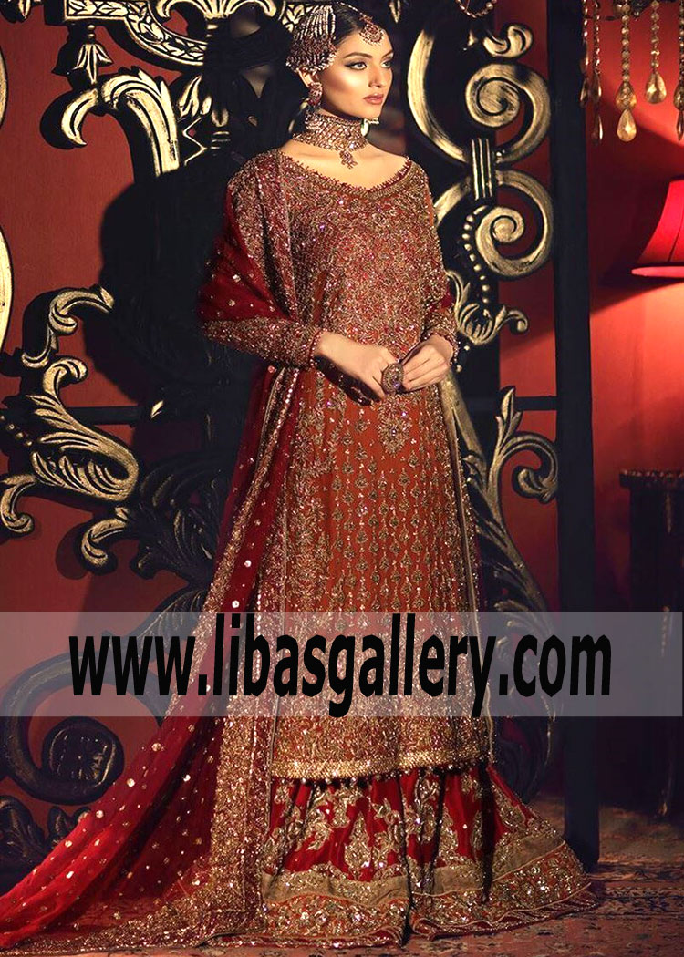 Aisha Imran Bridal 2019 Latest Bridal Gharara Designs in Georgia, Florida, North Carolina