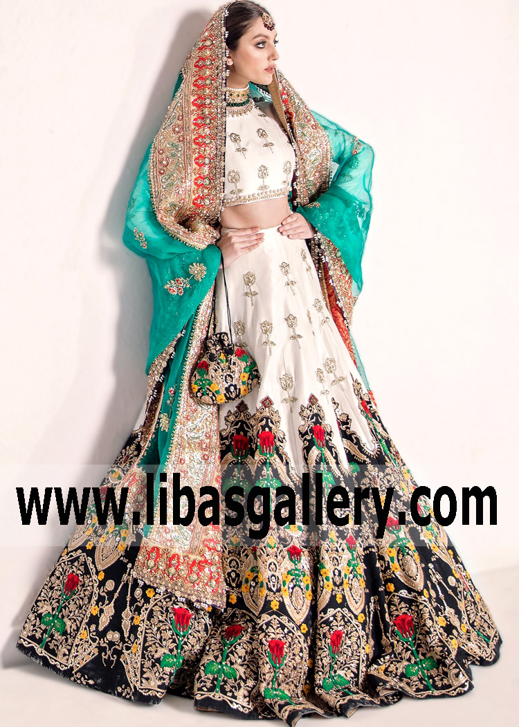 Traditional Wedding Lehenga Bromley London UK Ali Xeeshan Embellished Lehenga Bridal Wear