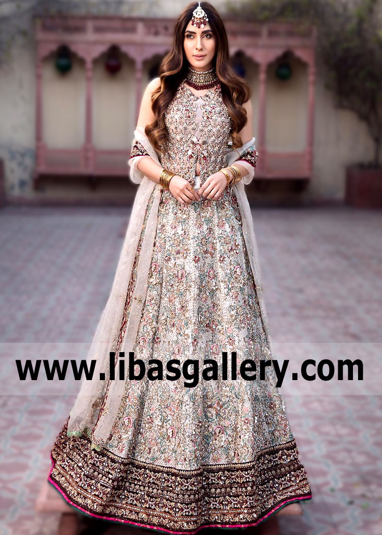 Alishba and Nabeel Walima Bridal Lehenga Heights Garden City Michigan Pakistani Designer Lehenga Walima Dresses