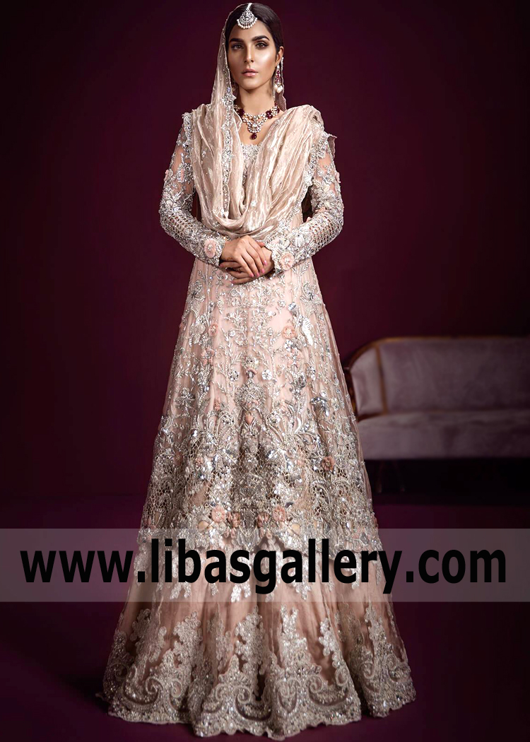 Online Ammara Khan Bridal Sharara Shops San Diego California CA USA Latest Walima Bridal Sharara