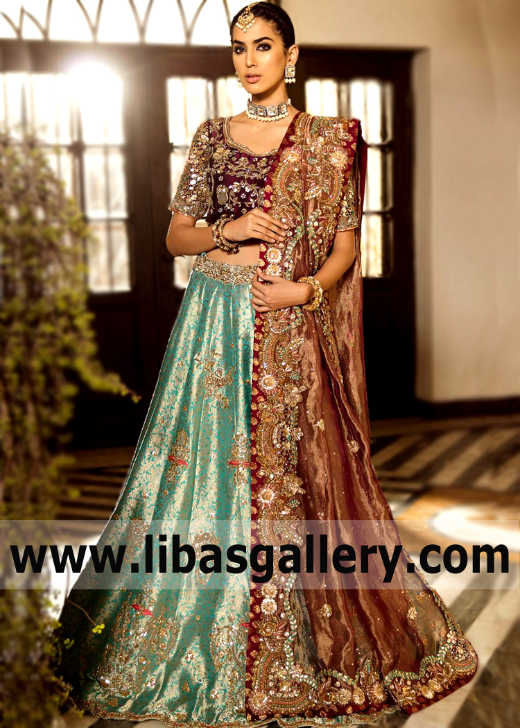 Gorgeous Bridal Lehenga Virginia Maryland USA Ammara Khan Latest Bridal Lehenga for Wedding