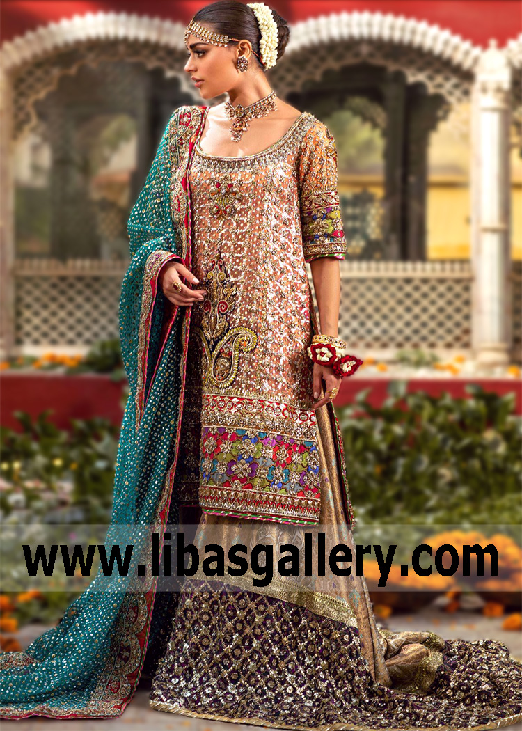 Dream Bridal Gharara Edison New Jersey NJ USA Royal Bridal Couture Dresses Pakistani Designers Shops