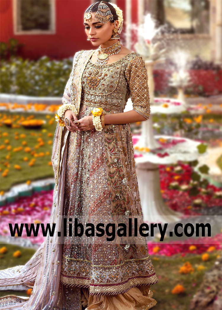Bridal Gown for Engagement Party Los Angeles, California Pakistani Indian Brides Buy in USA Collection