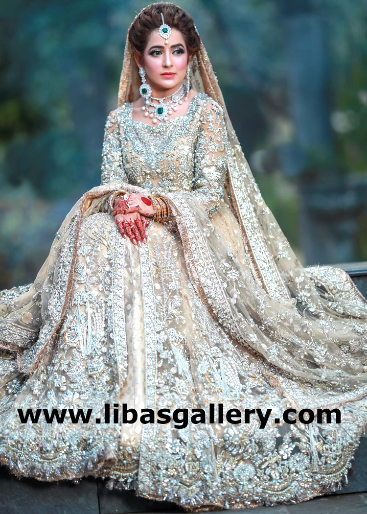 bride wearing lehenga
