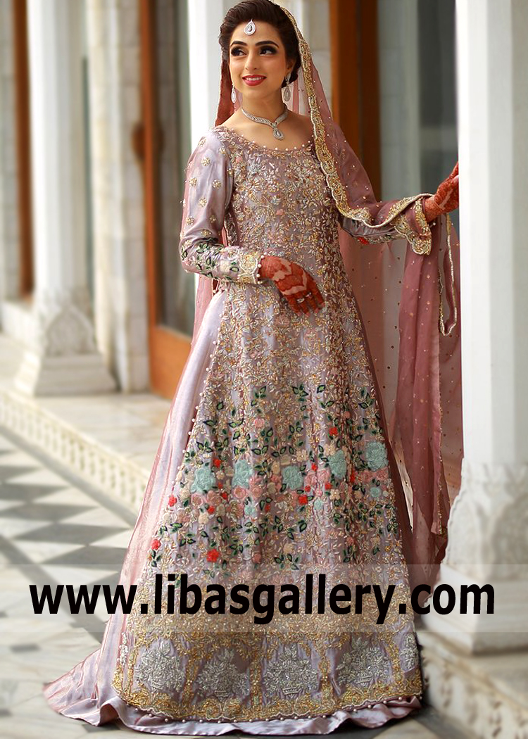 mauve pakistani dresses