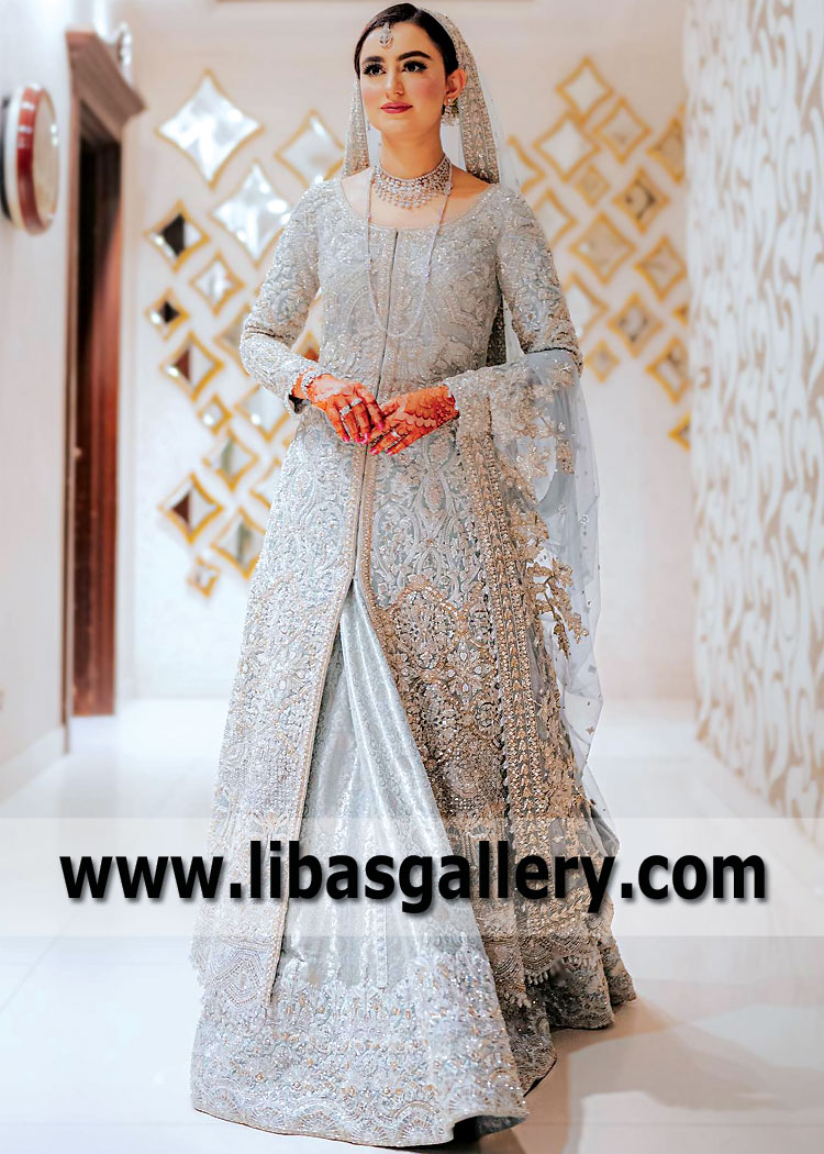 Faraz Manan Reception Bridal Lehenga Farmington Hills Michigan USA Pakistani Bridal Lehenga