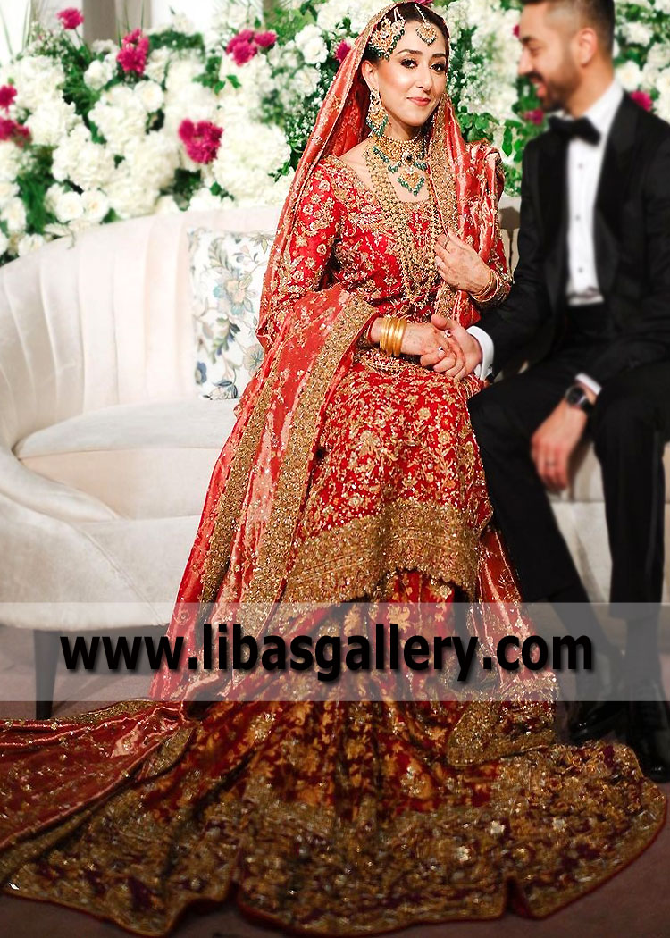 Pakistani Bridal Gharara Dallas Texas USA Latest Bridal Farshi Gharara Designs