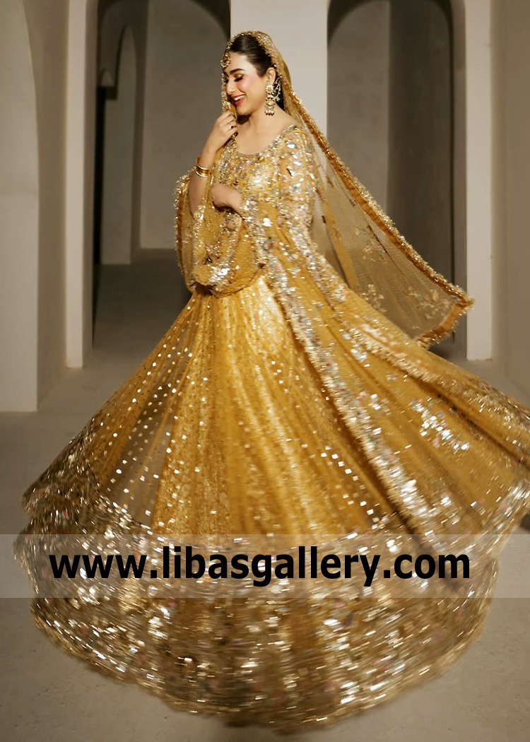 Best Barat Mehndi Mayun Bridal Dresses Pittsburgh Pennsylvannia USA Anarkali Wedding Dresses Pakistani