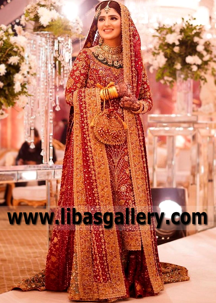 Traditional Red Bridal Dress Bridal Lehenga Richardson Texas TX USA Dr Haroon Bridal Dresses