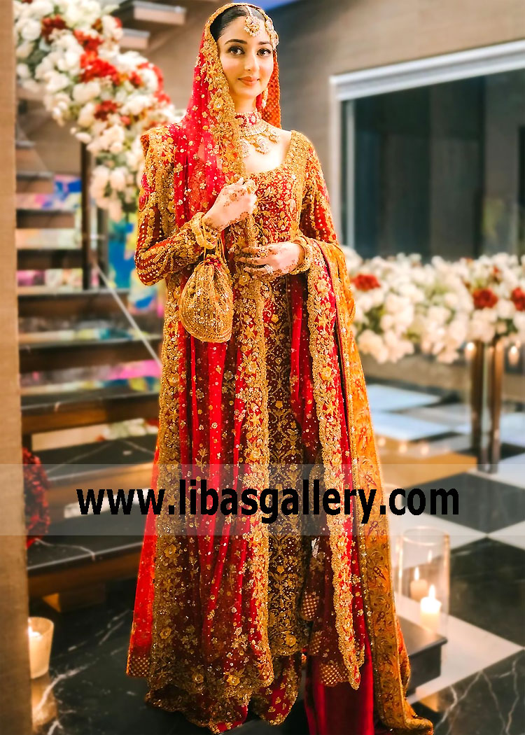 Traditional Red Wedding Dresses UK USA Canada Australia Pakistani Bridal Lehenga Dresses With Price
