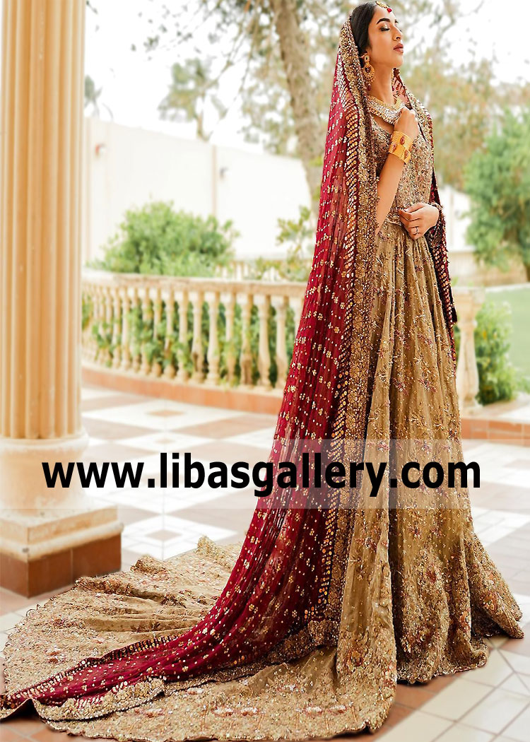 Latest Bridal Dresses Trends Pakistan Designer UMSHA by Uzma Babar Bridal Dresses Lehenga