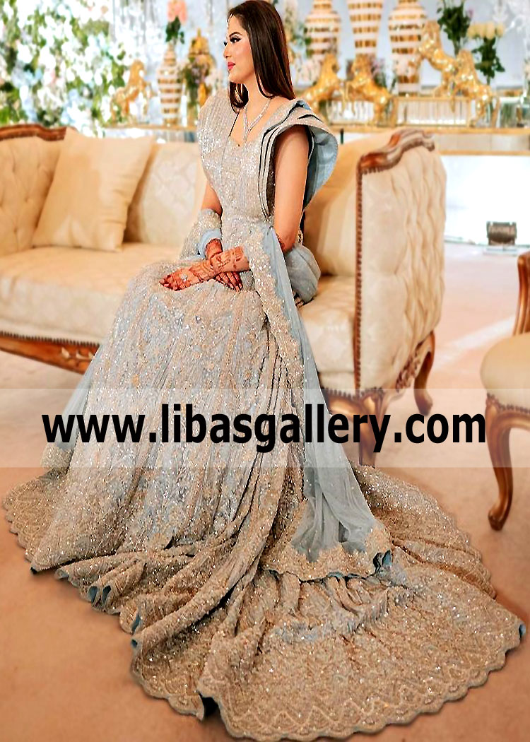 Walima Wedding Maxi Dress Flushing New York USA Faraz Manan Maxi Dress for Walima