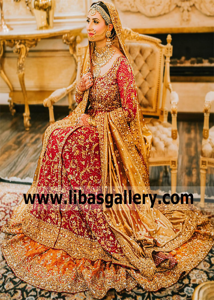 Best Barat Bridal Dresses Bunto Kazmi Wedding Dresses Bellerose New York USA Pakistani Bridal Dresses