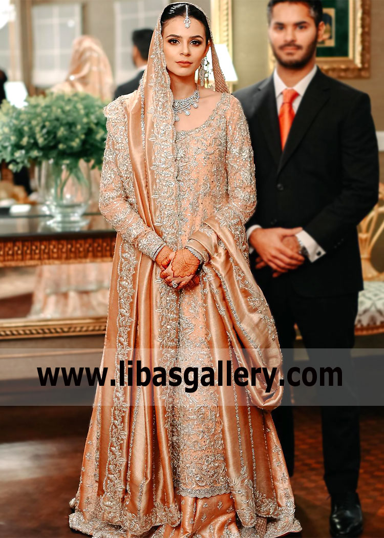 Indian Pakistani Walima Bridal Dress UK USA Canada Reception Bridal Dress for a Second Look