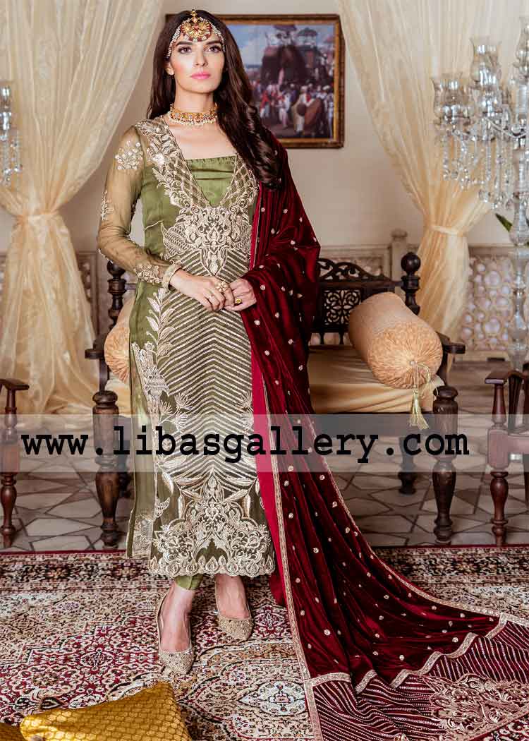 velvet dupatta dress