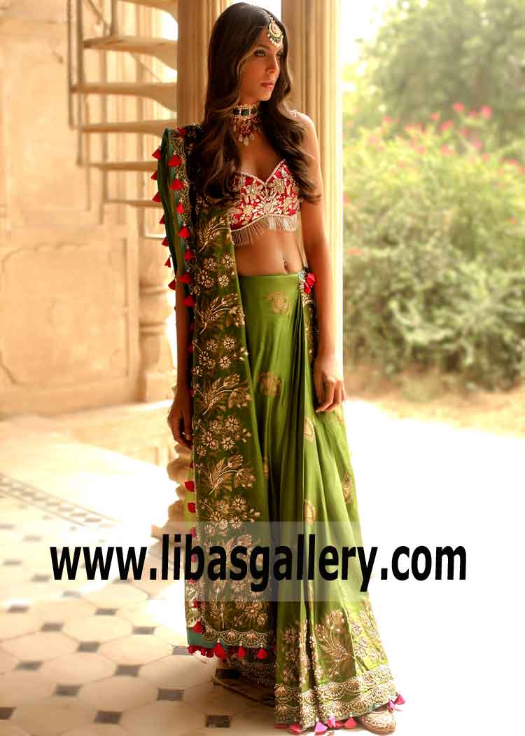 designer saree for wedding reception