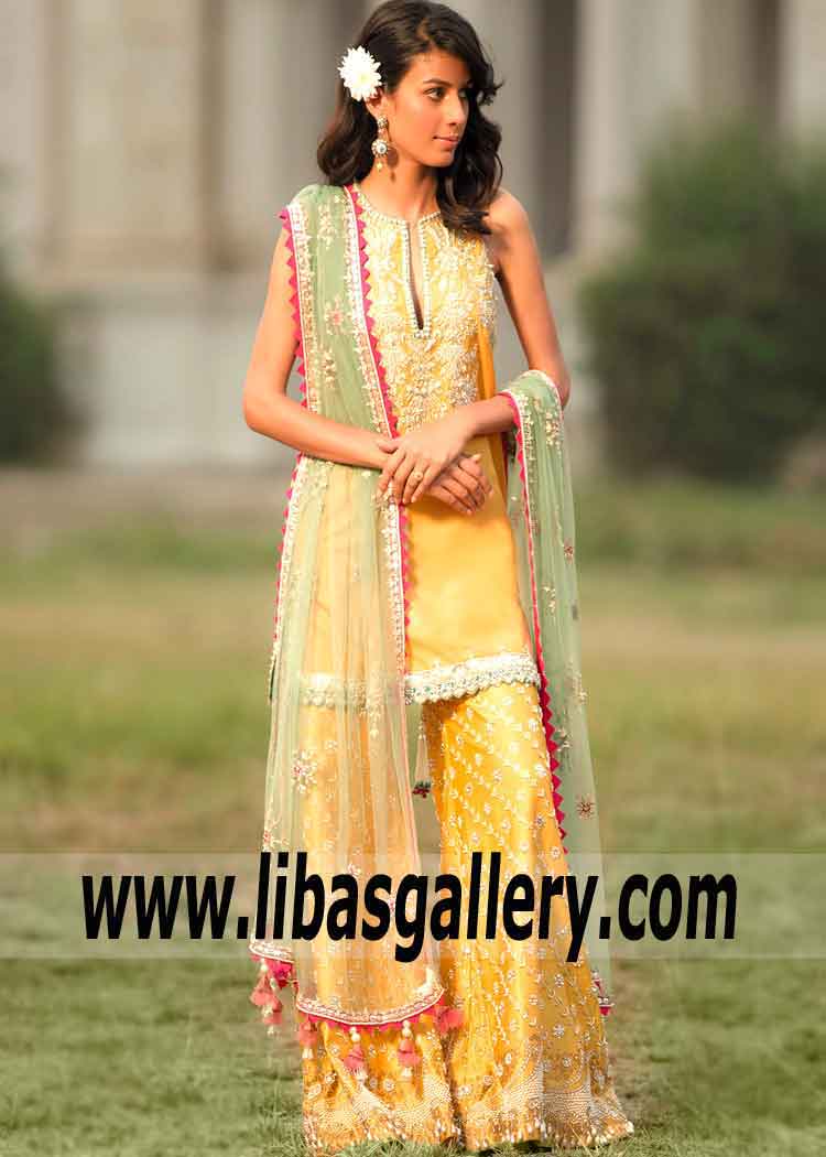Sharara Dresses Paramus New Jersey USA Elan Sharara for Wedding Function and Mehendi Mayun events