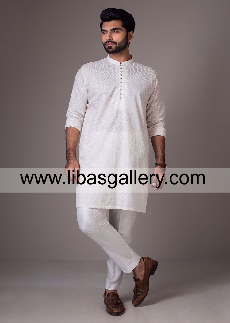 light shade chikan kurta pajama for family gathering and dinner at sea side with fiance uk usa canada