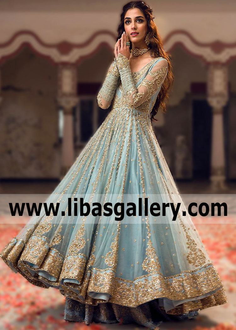 Faiza Saqlain Bridal Pishwas Dresses UK USA Canada Australia Bridal Pishwas for Walima Reception Pakistan
