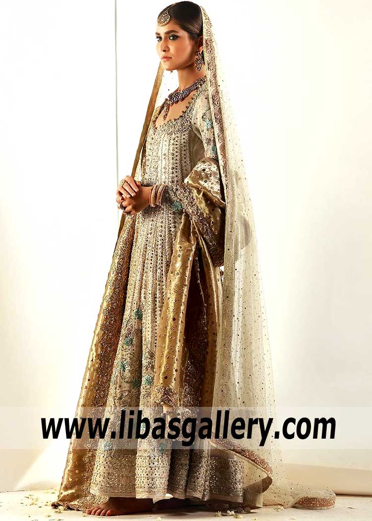 Latest Farah Talib Aziz Bridal Dresses Designer Bridal Gown Anarkali Pishwas with Price