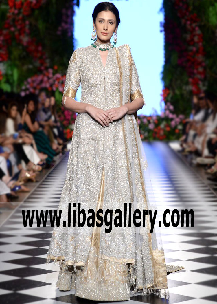 Pakistani Designer Faraz Manan Bridal Dresses Barking UK for Wedding Wedding Sharara