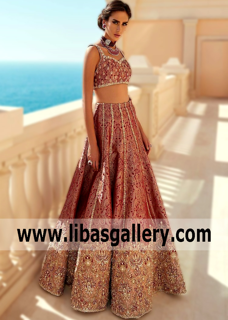 Designer Bridal Lehenga Dresses Chicago Illinois IL USA Latest Faraz Manan Bridal Lehengas