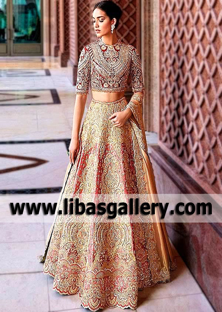 Asian Designer Faraz Manan Bridal Lehenga Cholis Saihat Al Qatif Saudi Arabia Bridal Dresses