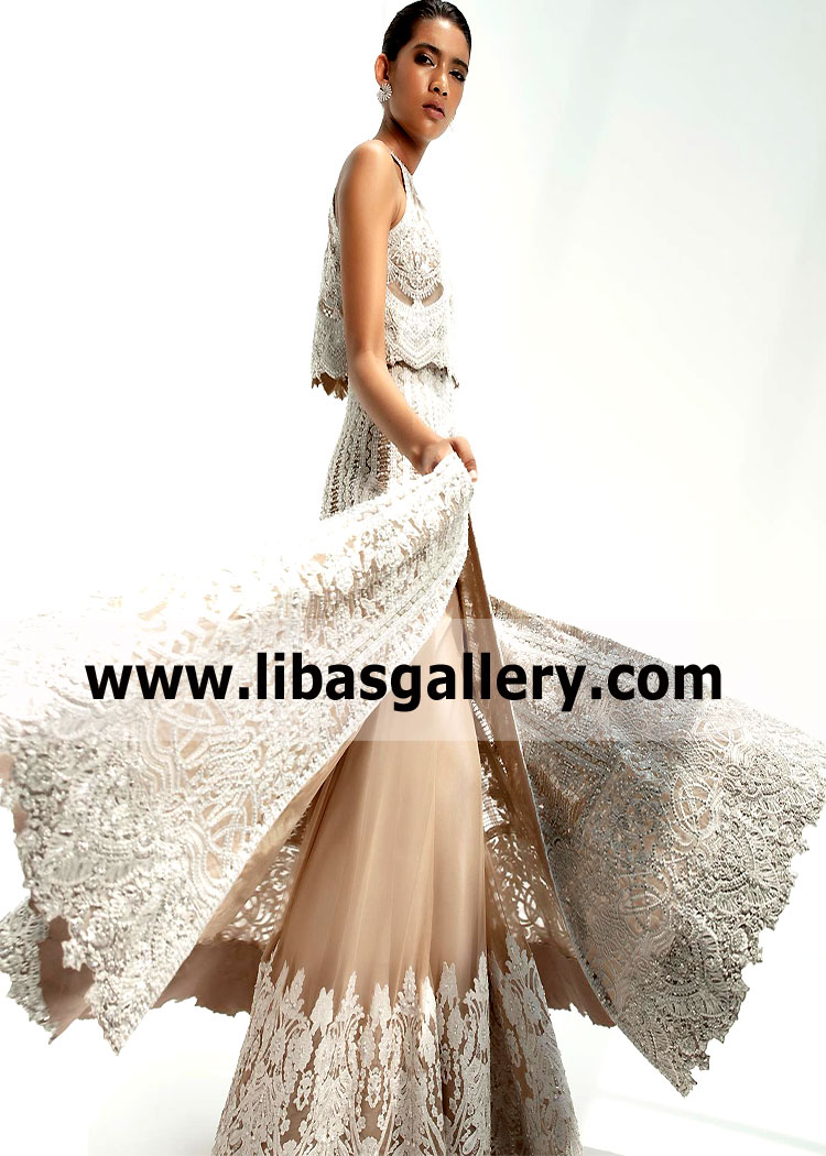 Modern Sophisticated Designer Faraz Manan Lehenga for Wedding New York USA Faraz Manan Lehenga Designs