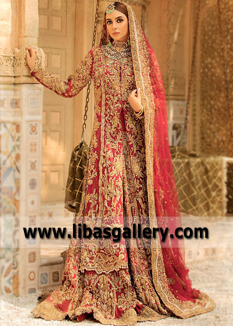 HSY by Hassan Sheheryar Yasin | Luxury Bespoke Couture Wedding Dresses Front Open Shirt And Lehenga