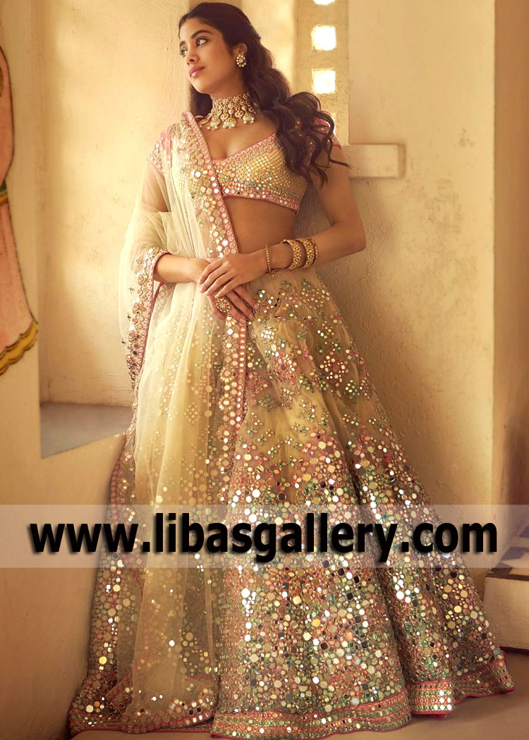 Indian Walima Bridal Lehenga Designer Abhinav Mishra Walima Lehenga Dresses for Pakistani Bride