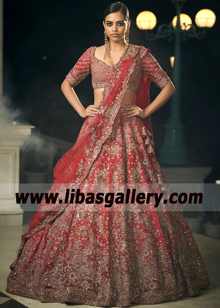 Latest Indian Wedding Lehengas for Rukhsati Austin Texas USA Barat Wedding Dresses USA