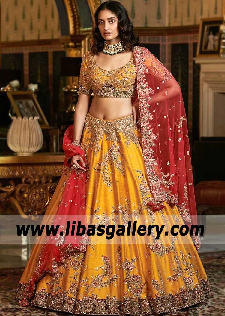 Sikh Wedding Lehenga Dresses Coventry Slough UK Dolly J Lehenga Dresses for Mehndi and Chooda Ceremony