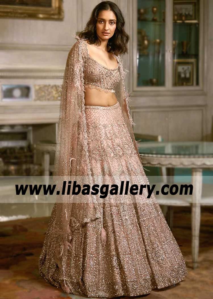 Luxurious Bridal Dresses Boston Massachusetts USA Beautiful Bridal Lehenga for Wedding