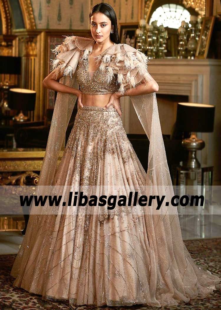 Floor Length Wedding Lehenga Sacramento California USA Dolly J Wedding Dresses For Sikh Brides