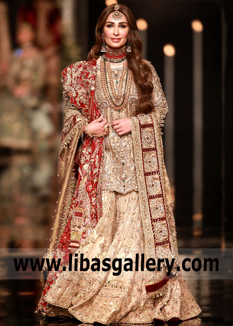 Latest Bridal Wedding Lehenga Dresses Oldham UK Designer Mohsin Naveed Ranjha Bridal Lehenga