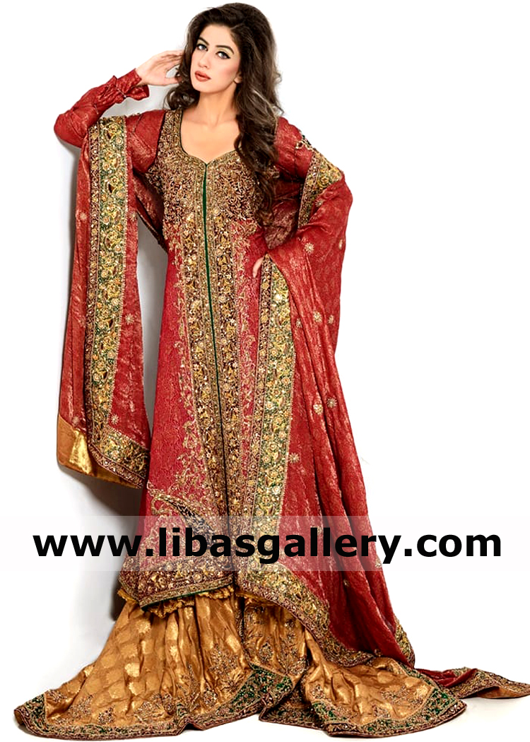 Nilofer Shahid Wedding Dresses USA Baltimore Maryland Bridal sharara